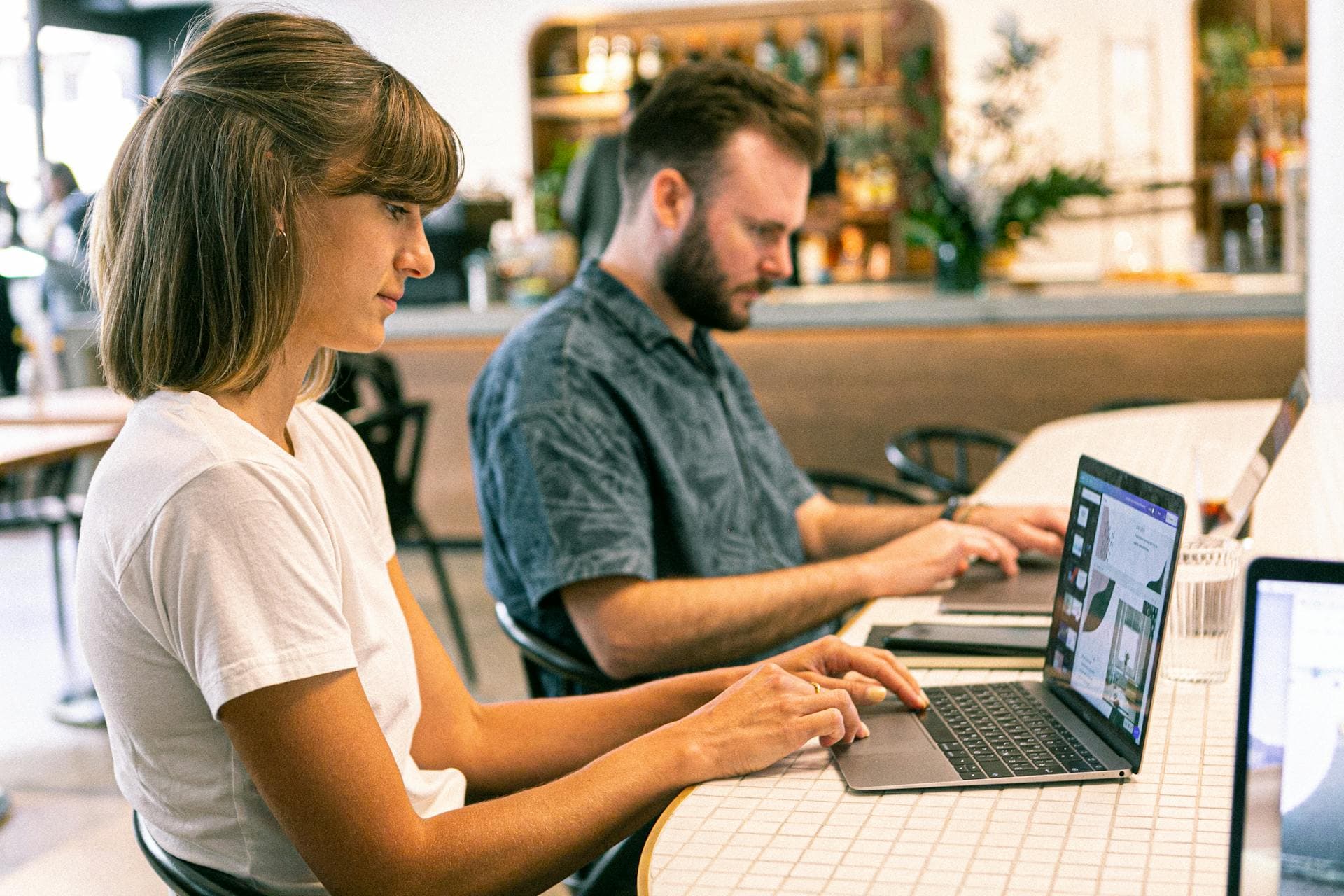People working on laptops